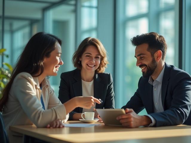 A diverse professional team in Melbourne collaborating respectfully in a modern office space