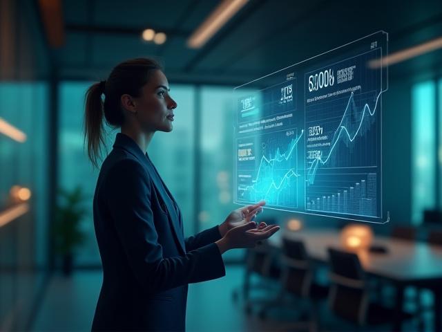 Executive analyzing AI HR data in Melbourne office